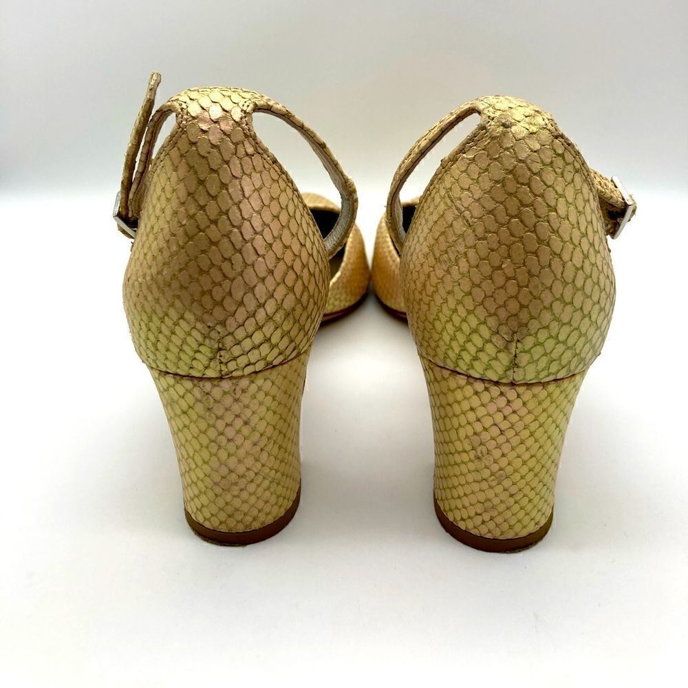 AGL Attilio Giusti Leombruni D’Orsay Shim Snake Marble Heels SZ 39/8,5 Italy - Picture 6 of 13